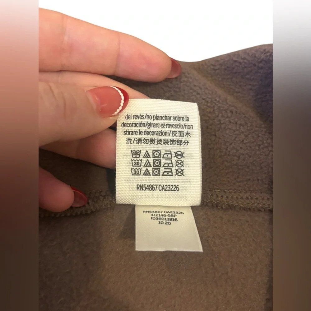 Cuddly Victoria's Secret Pink Polar Fleece Half Zip Peppercorn Brown Mock Neck - Picture 3 of 8
